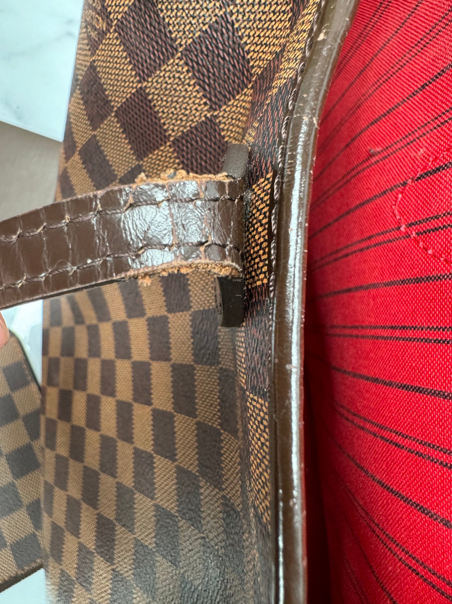 Preowned Louis Vuitton Neverful Damier Ebene