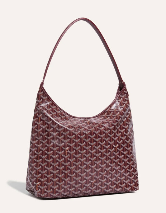 Preowned Goyard Sac Hobo Boheme PM Bordeaux