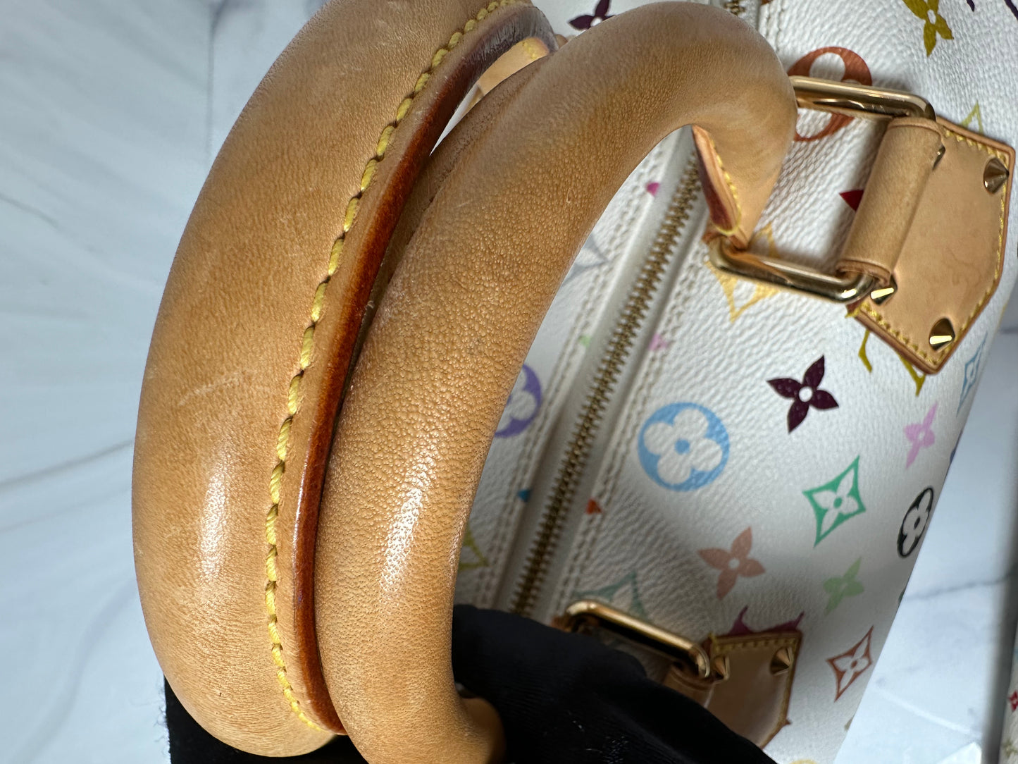 Pre-owned Louis Vuitton Speedy Murakami White