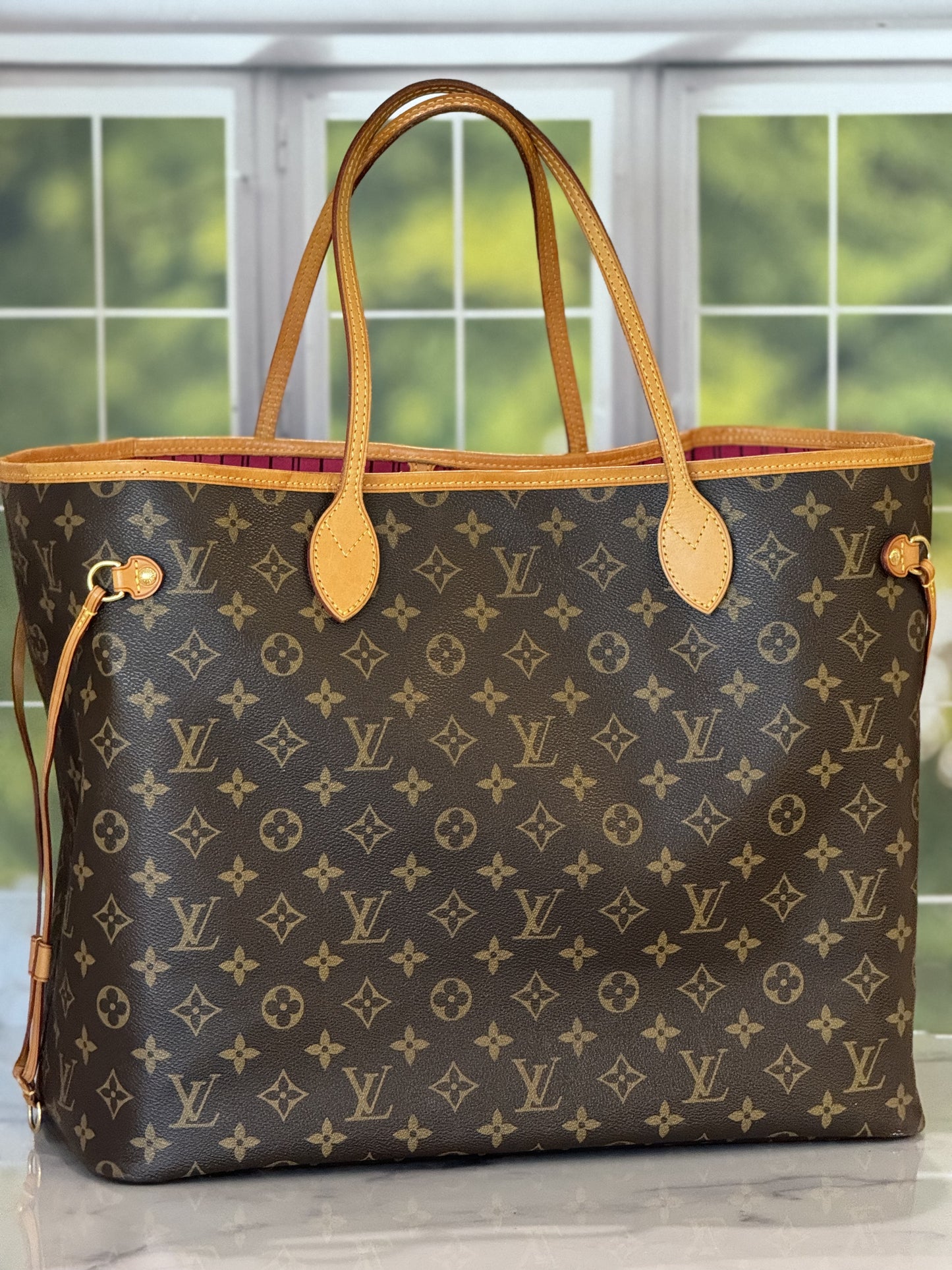 FL1195 Pre-Owned Louis Vuitton Neverful GM size Monogram