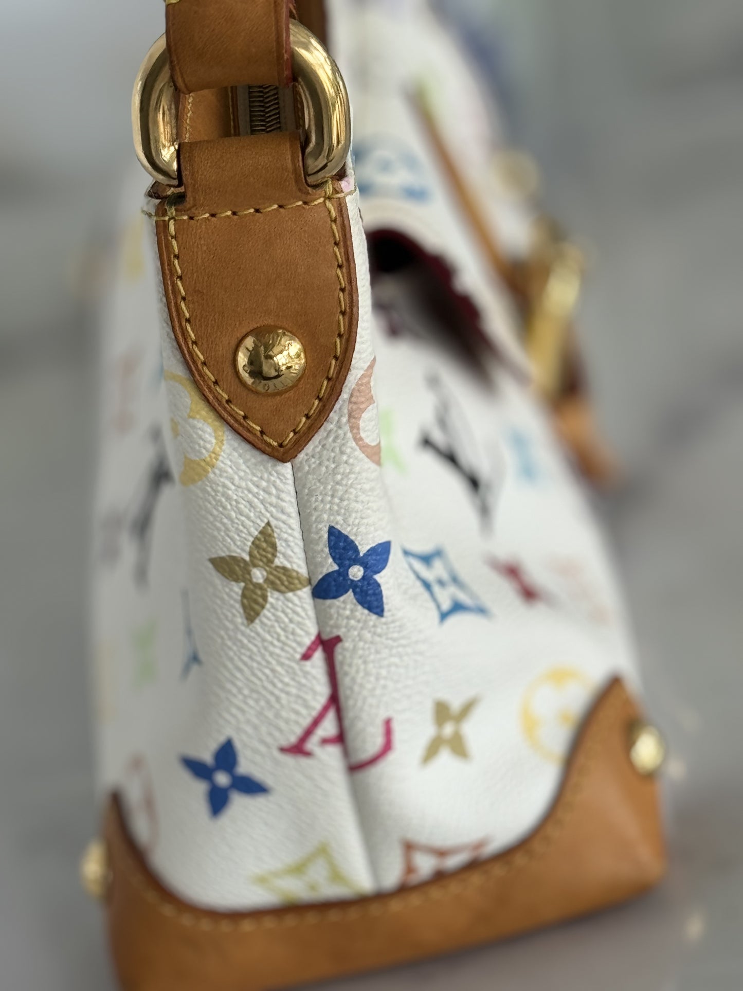 Pre-Owned Louis Vuitton Eliza Multicolor White