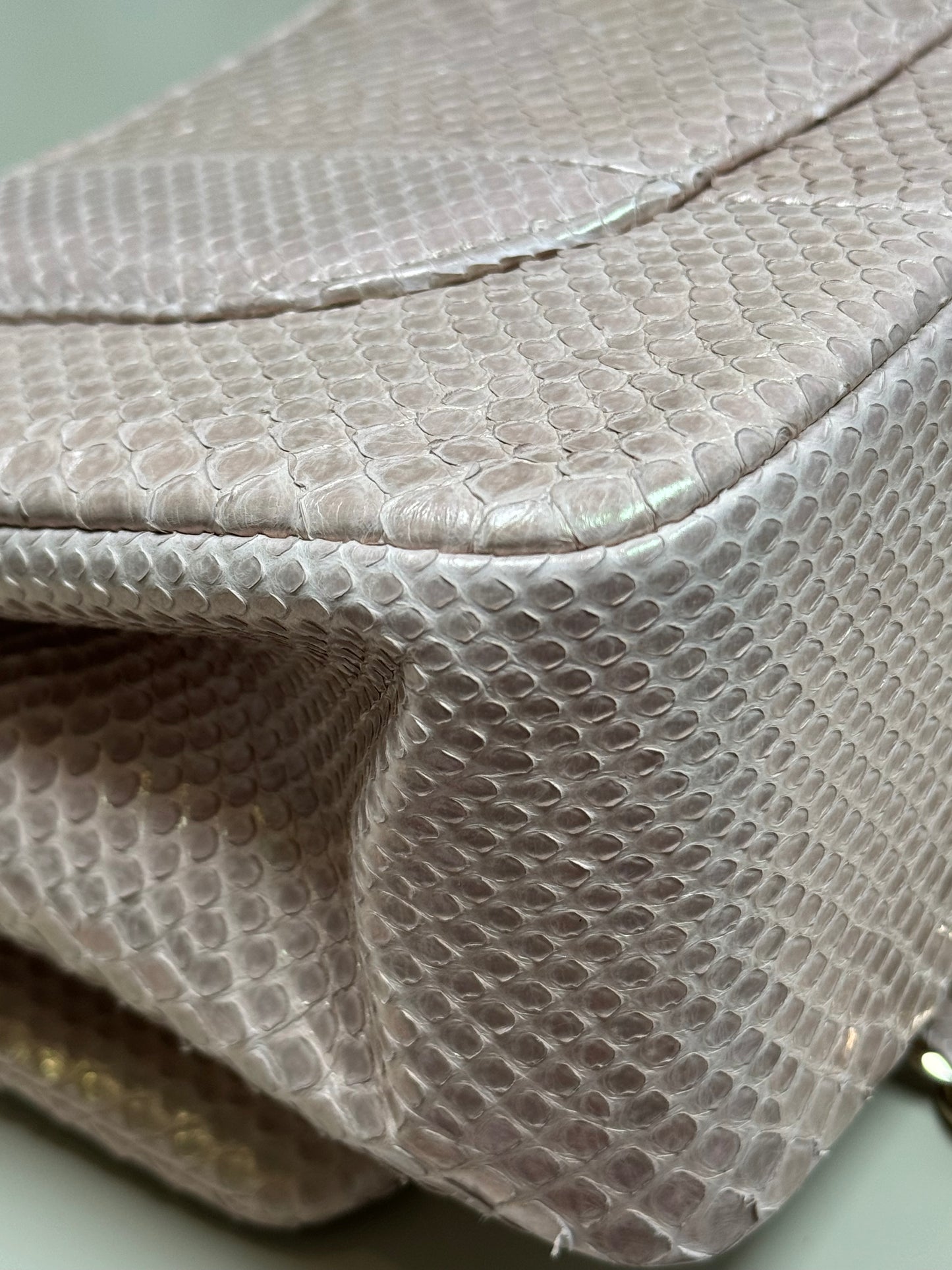 Preowned Chanel Jumbo Python GHW