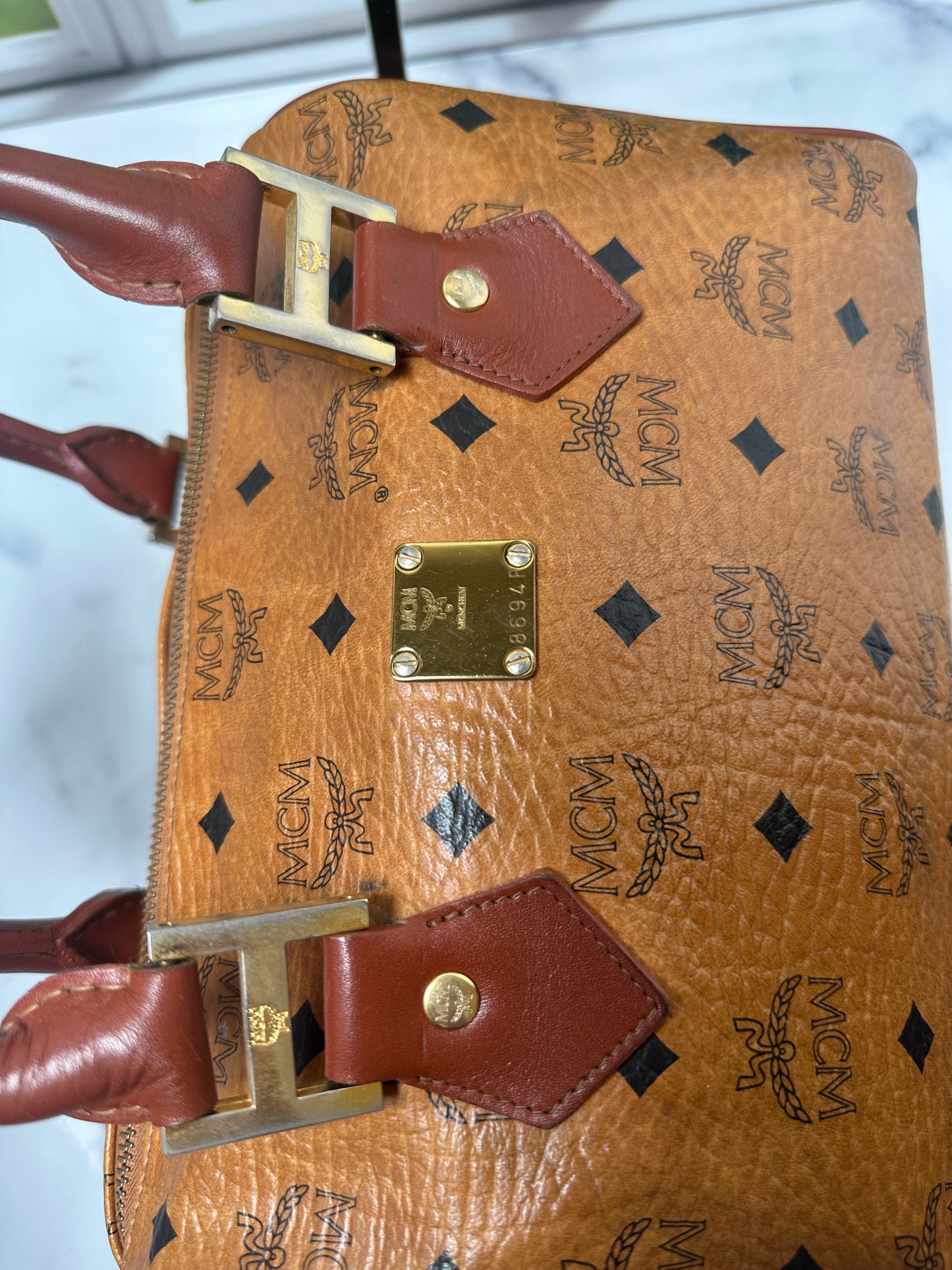 Preowned MCM Boston Bag