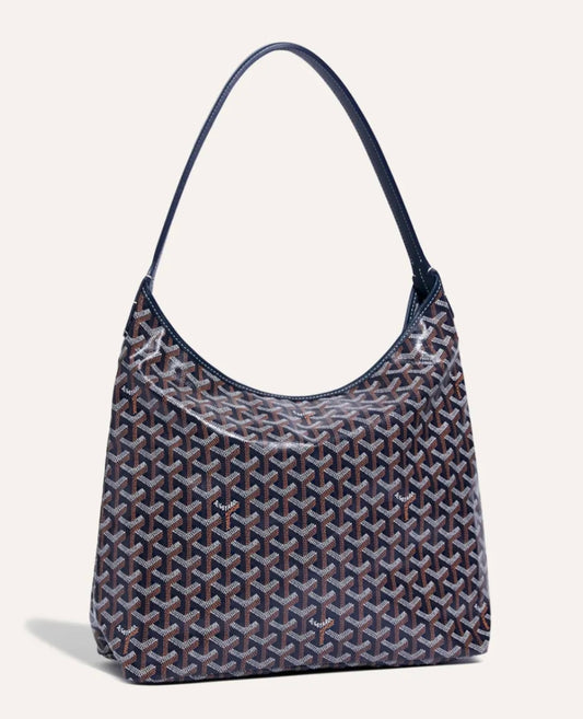 Preowned Goyard Sac Hobo Boheme PM Bleu Marine