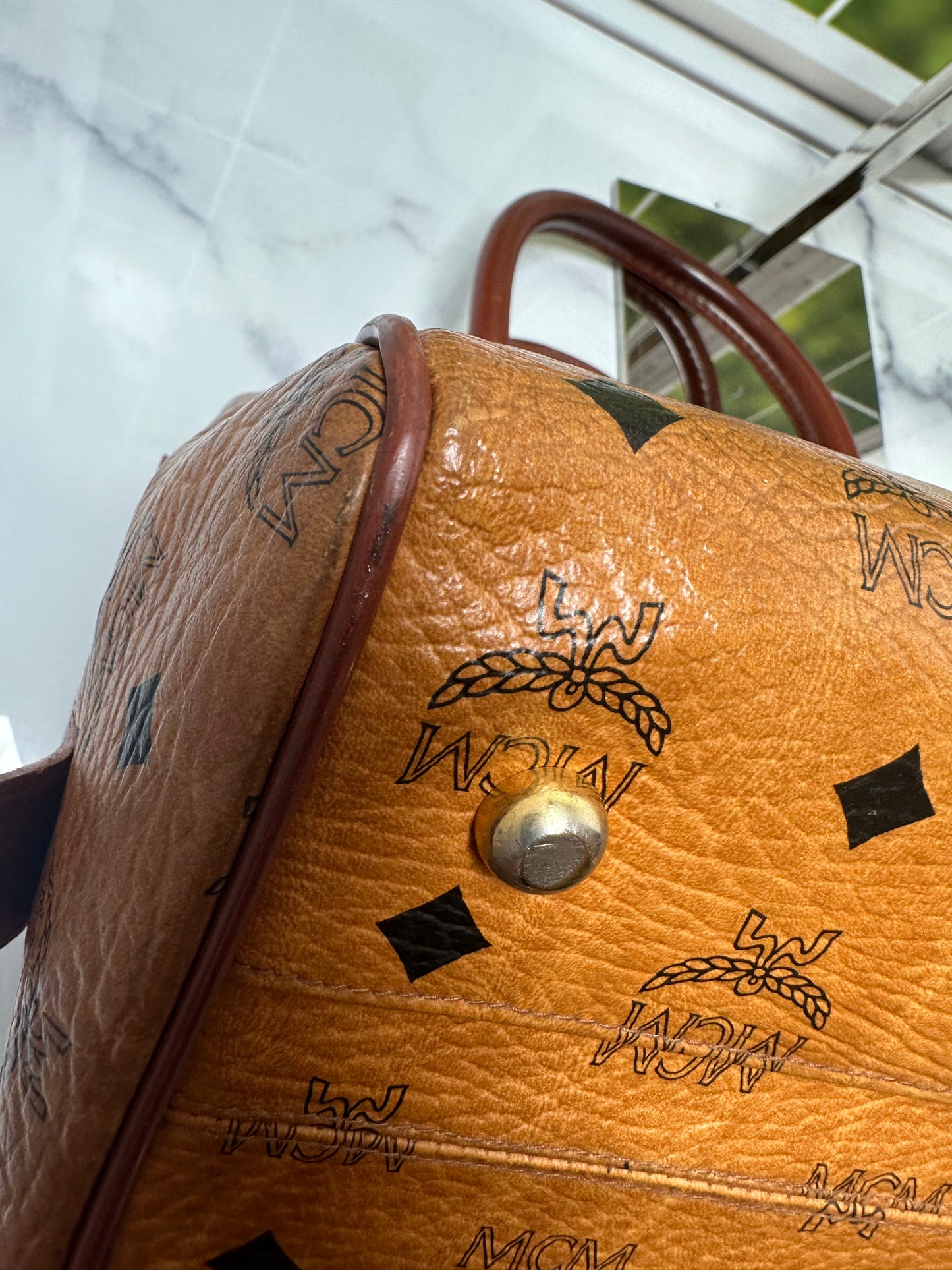 Preowned MCM Boston Bag