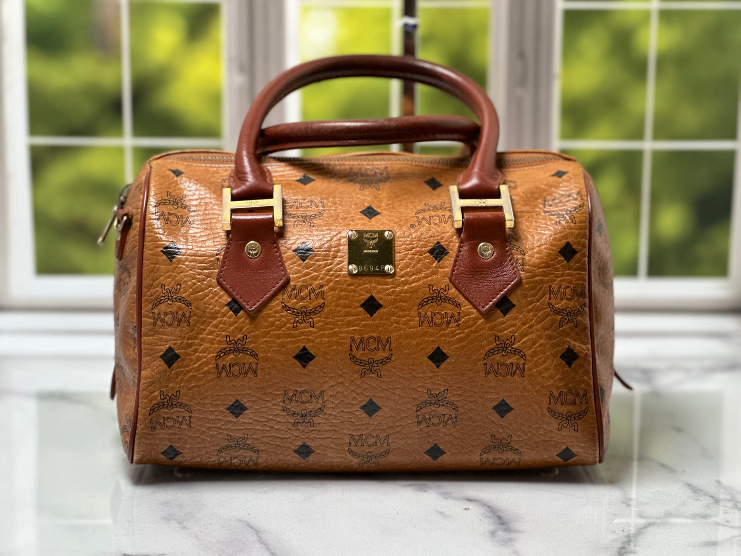 Preowned MCM Boston Bag