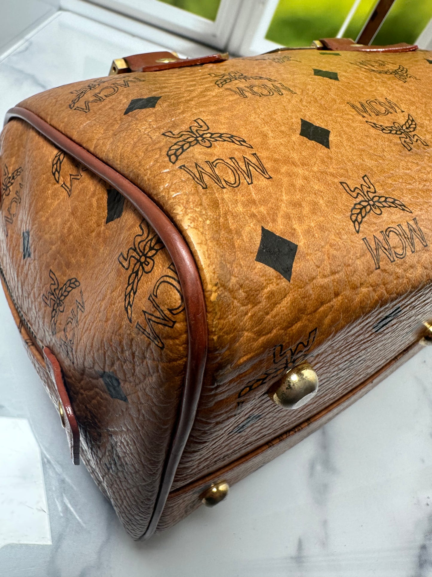 Preowned MCM Boston Bag