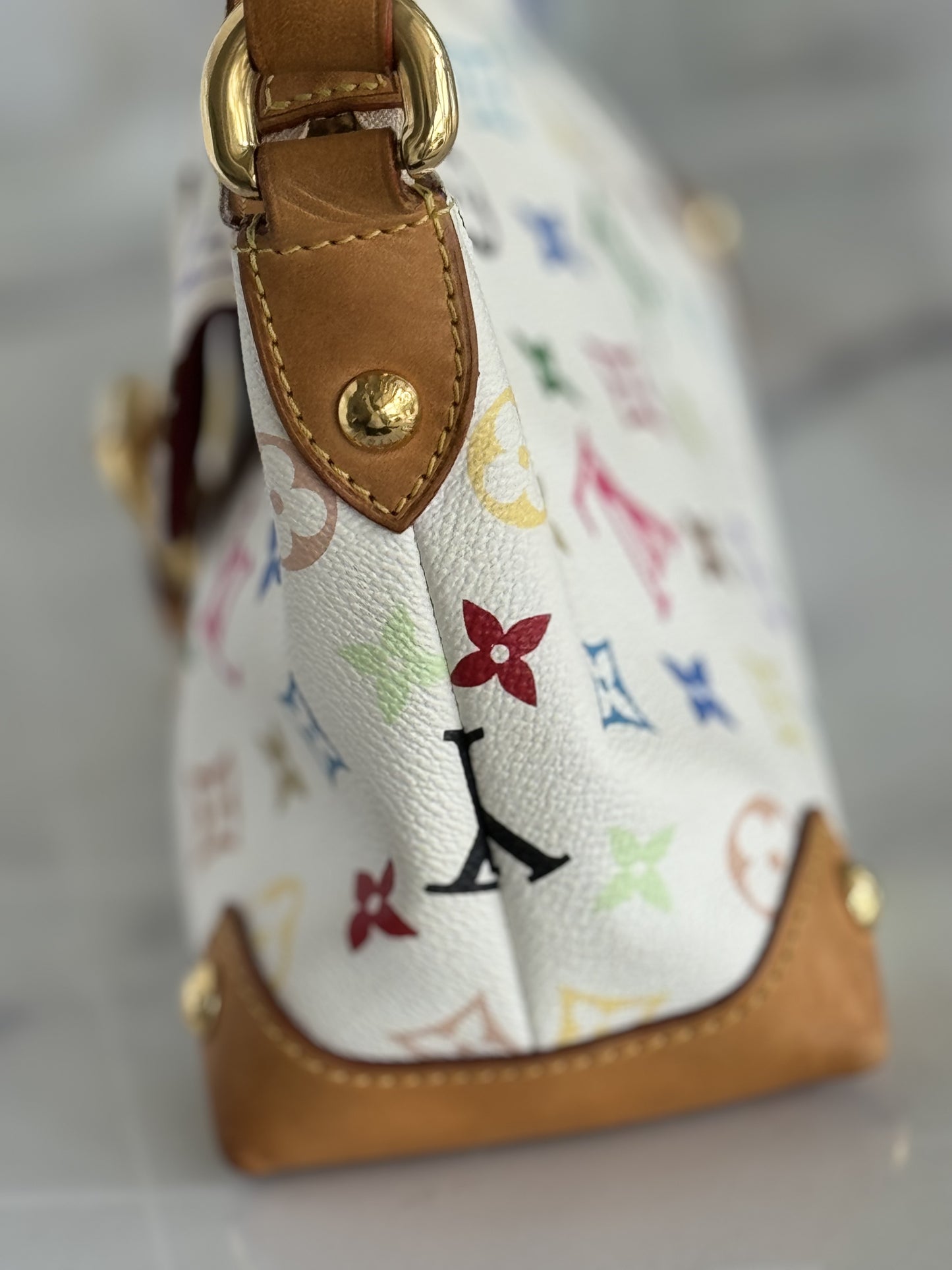 Pre-Owned Louis Vuitton Eliza Multicolor White