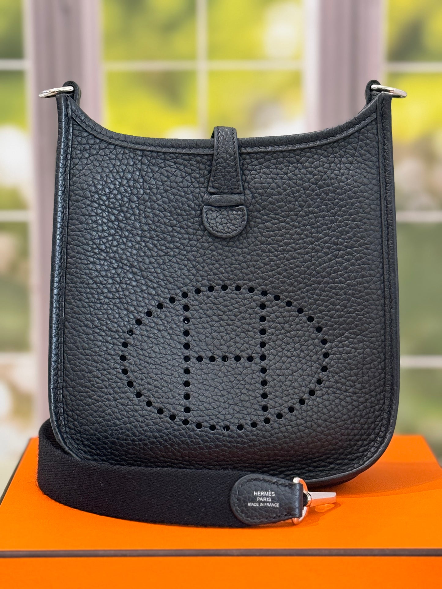 Preowned Hermes Evelyne TPM Clemence Noir