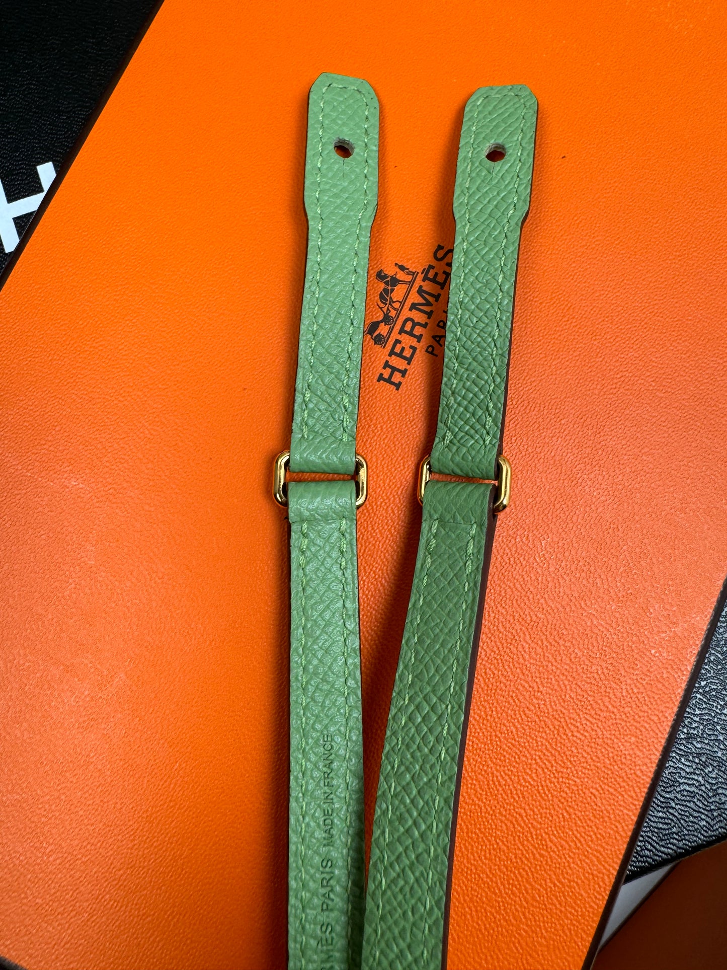 Preowned Hermes Kelly To Go Vert Criquet