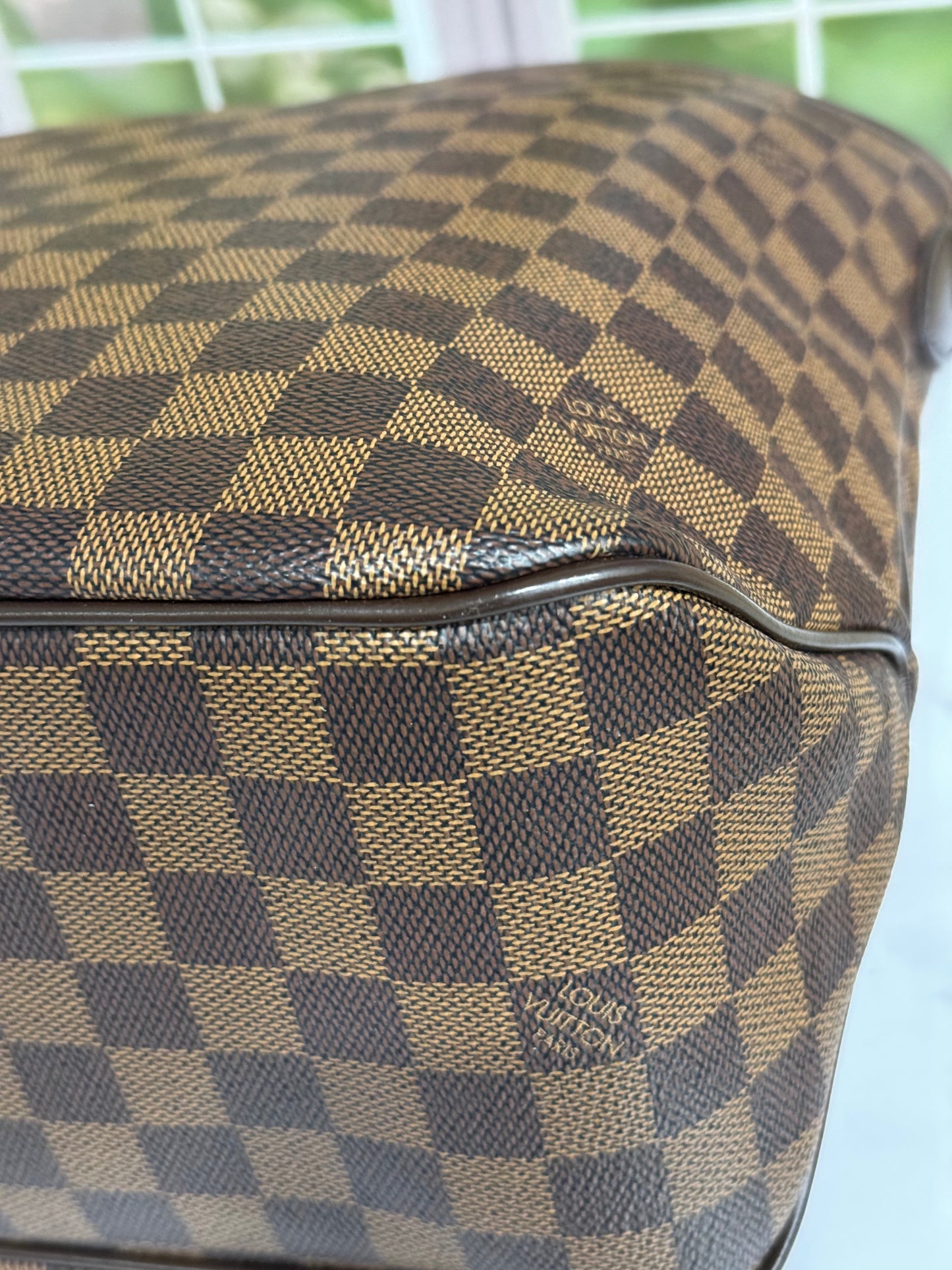 Pre-Owned Louis Vuitton Delightful Damier Ebene Mm size