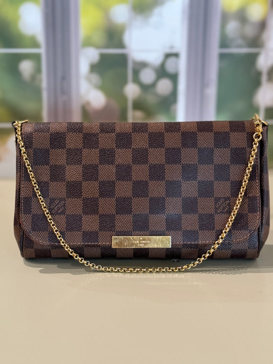 Preowned Louis Vuitton Favorite Damier Ebene MM size