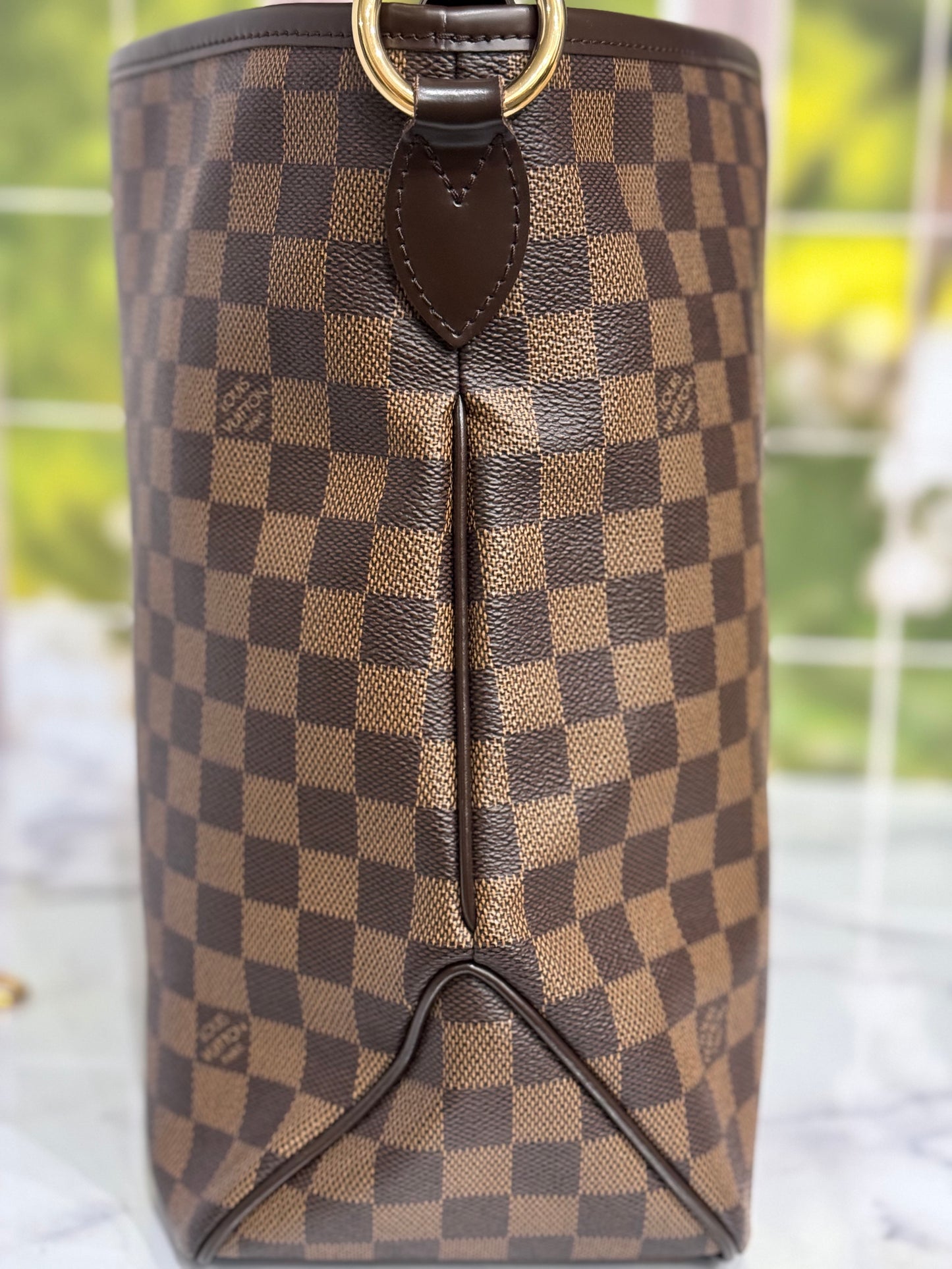 Pre-Owned Louis Vuitton Delightful Damier Ebene Mm size