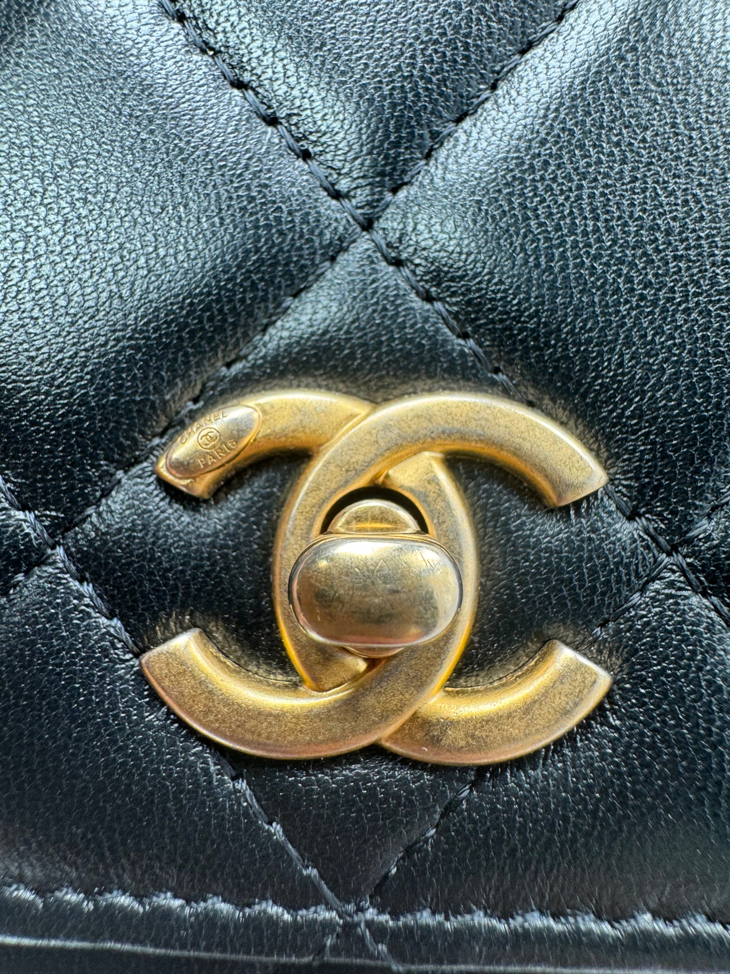 Preowned Chanel Clutch With Chain Microchip