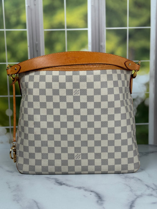 Preowned Louis Vuitton Delightful PM size Damier Azur