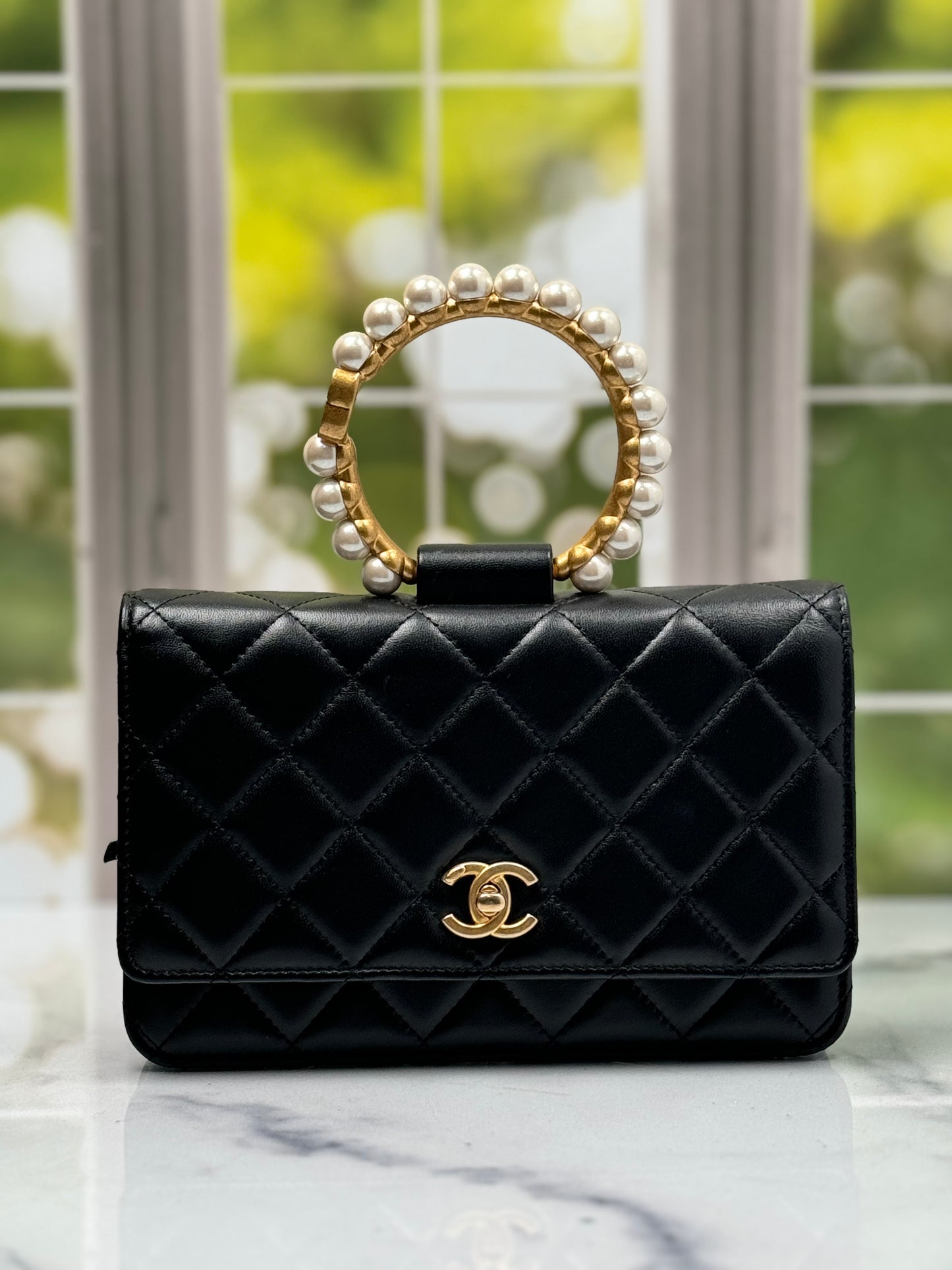 Preowned Chanel Clutch With Chain Microchip