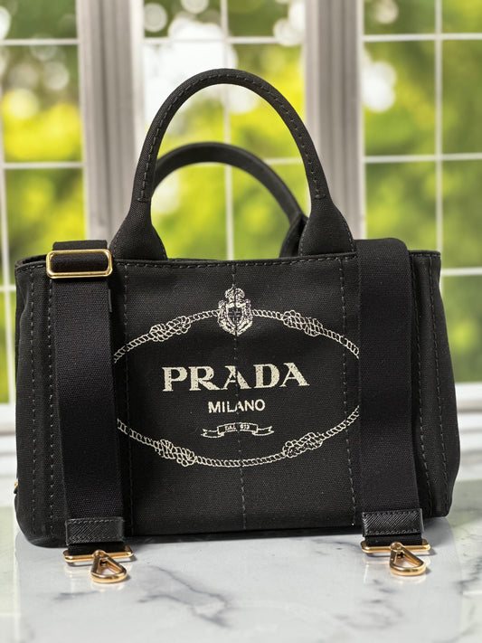 Preowned Prada Canapa Black