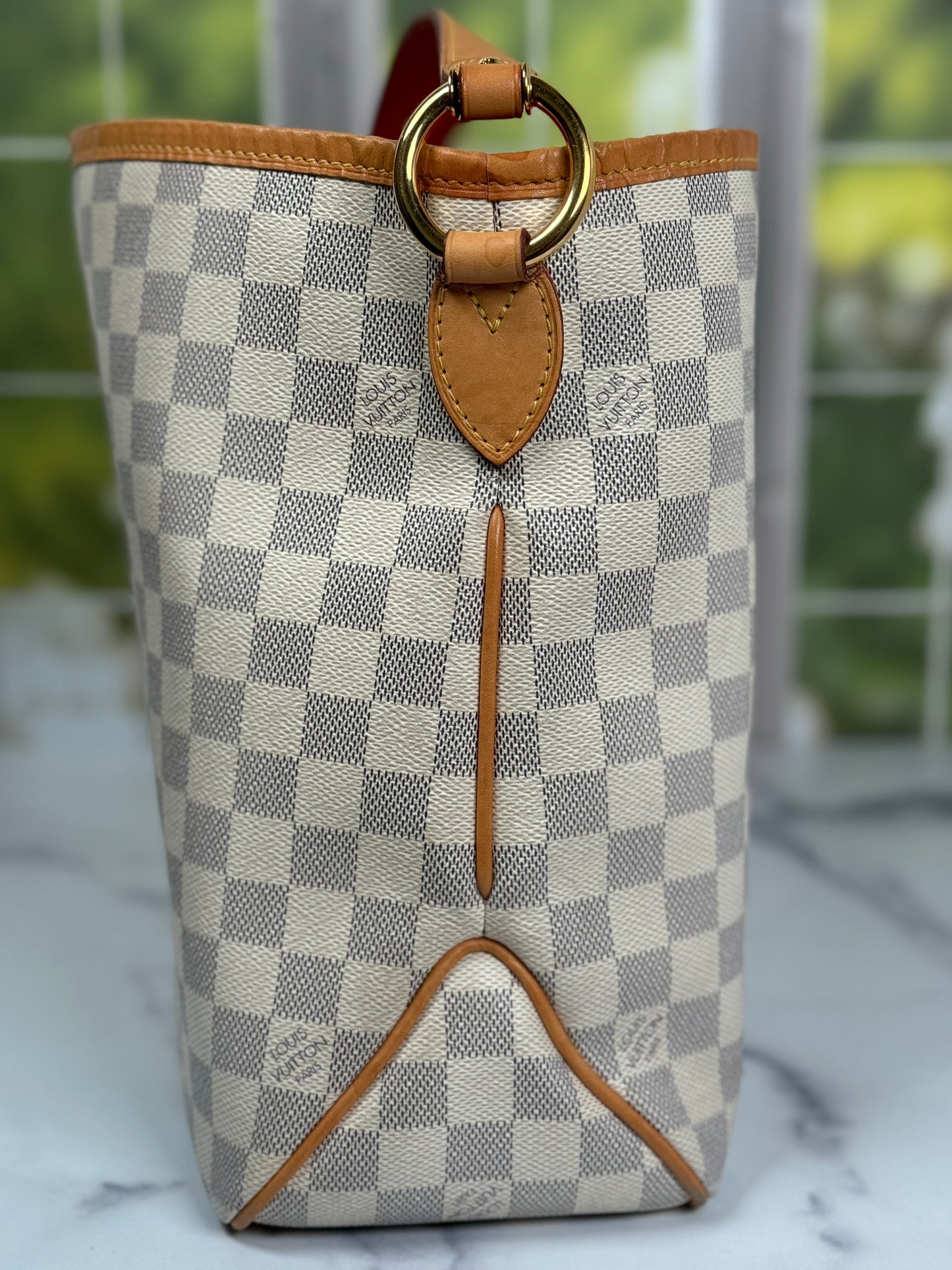 Preowned Louis Vuitton Delightful PM size Damier Azur