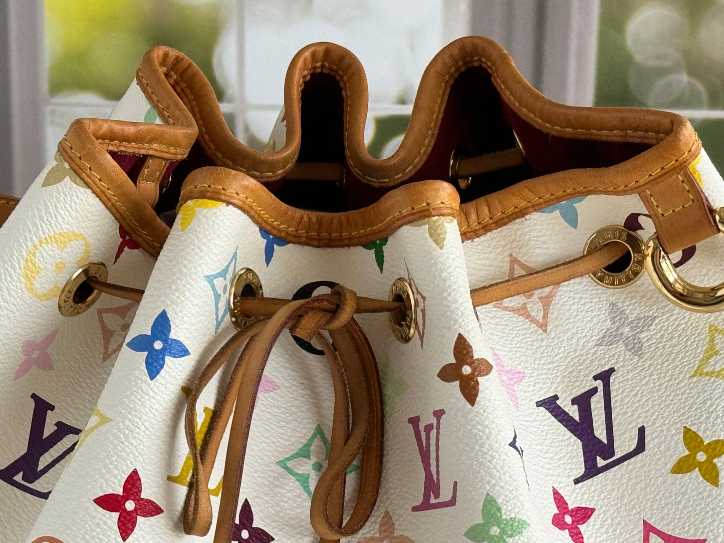 Pre-Owned Louis Vuitton Multicolor Bucket Drawstring Petit