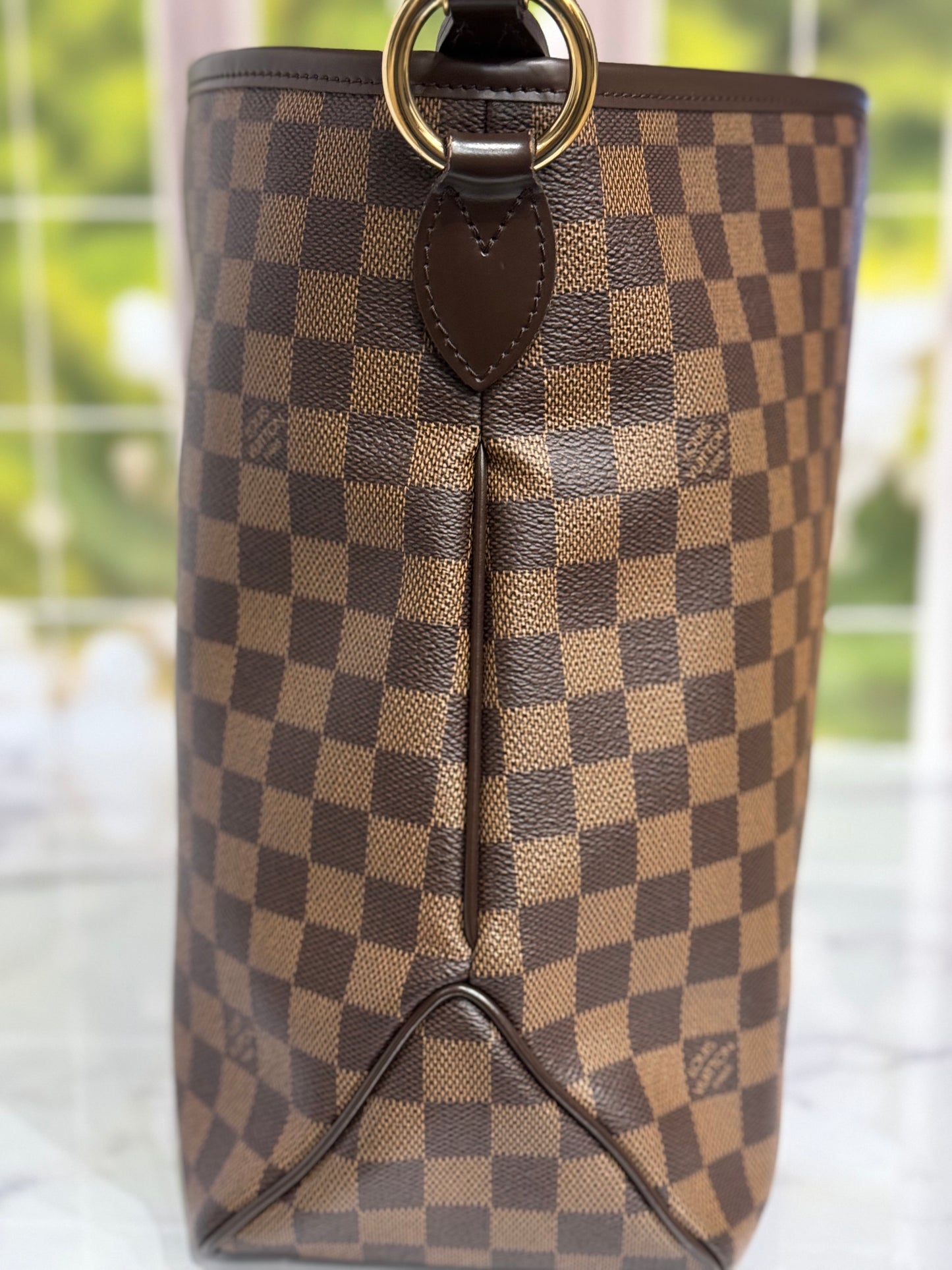 Pre-Owned Louis Vuitton Delightful Damier Ebene Mm size