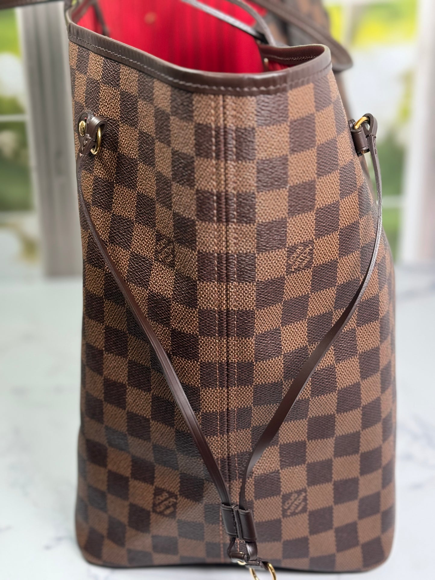 Preowned Neverful Damier Ebene GM size