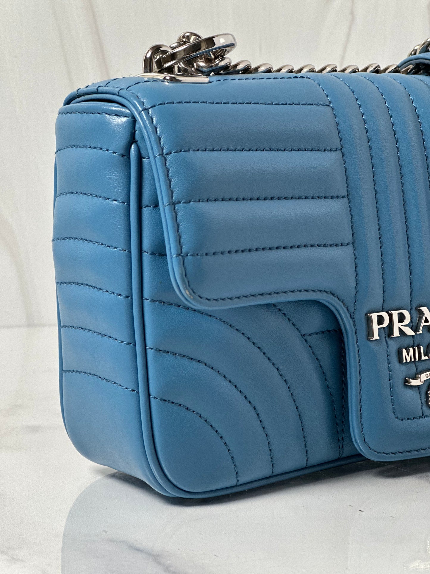 Preowned Prada Chain Flap Bag Small