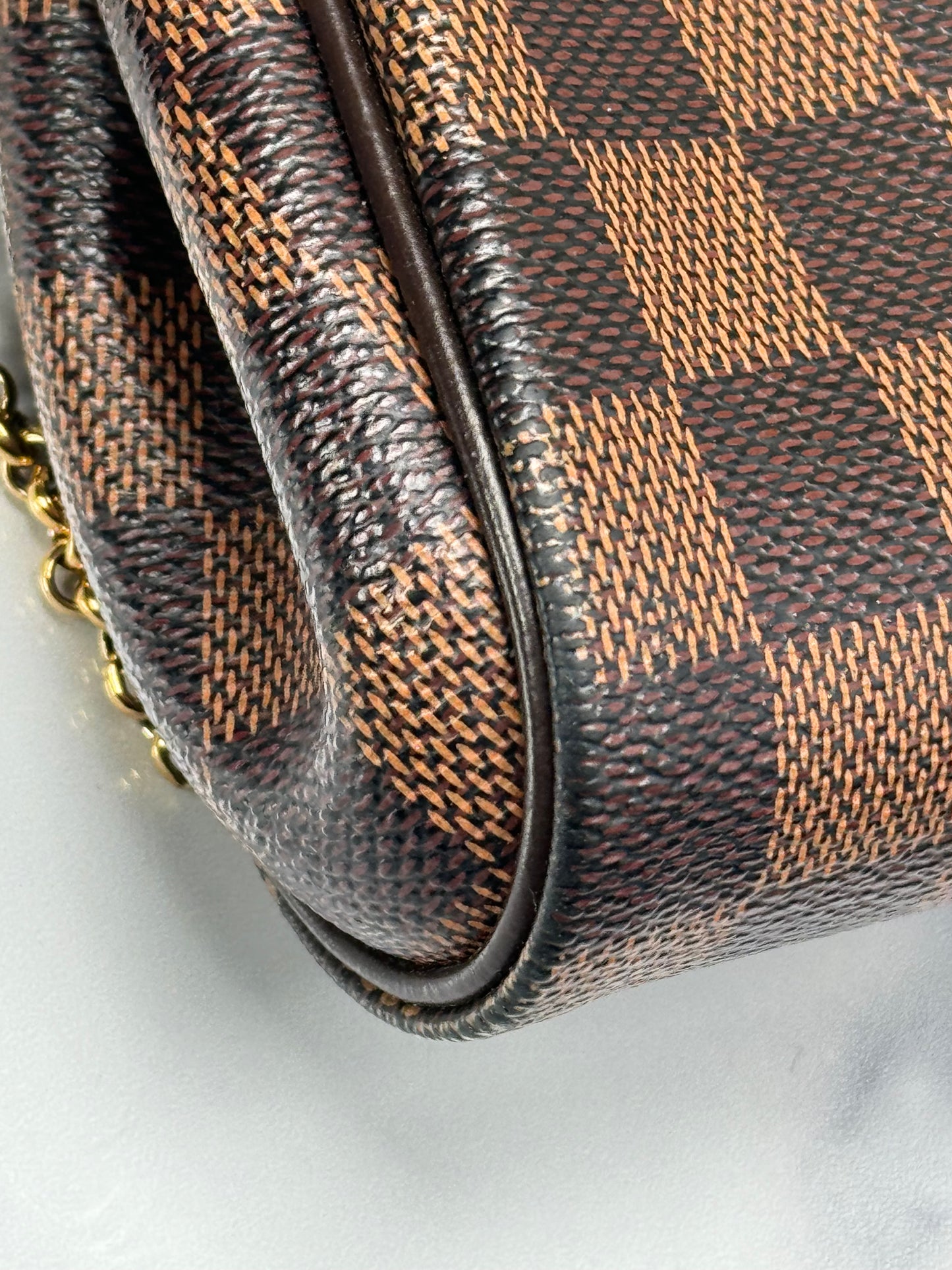 Preowned Louis Vuitton Eva Clutch Damier Ebene