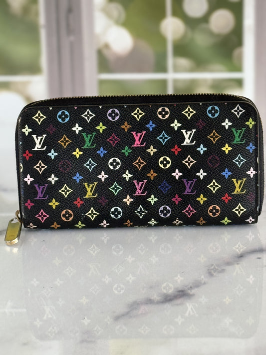 Pre-Owned Louis Vuitton Murakami long Zippy wallet