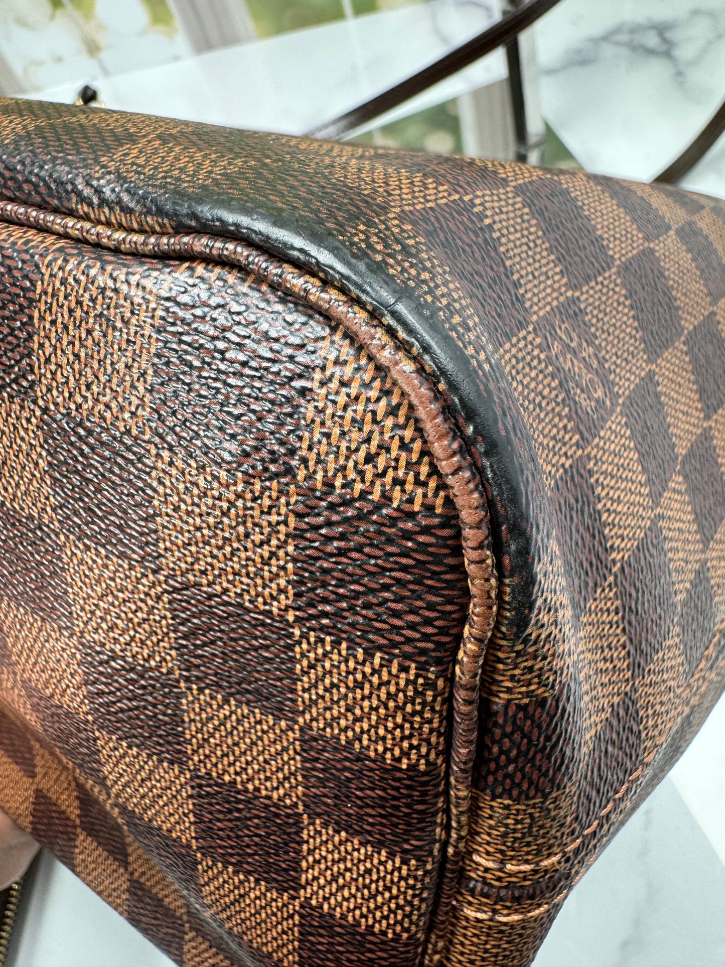 Preowned Louis Vuitton Neverful Damier Ebene