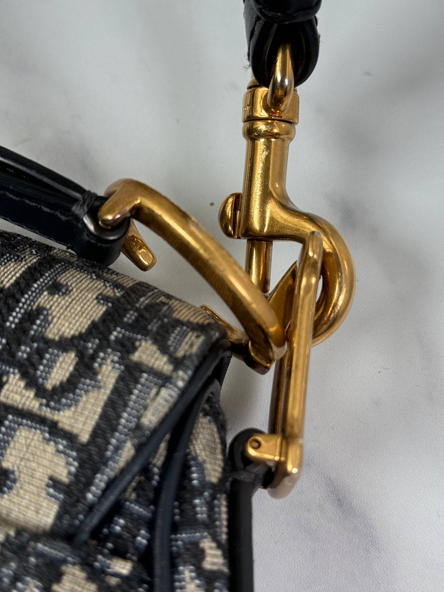 Preowned Christian Dior Saddle Bag with strap