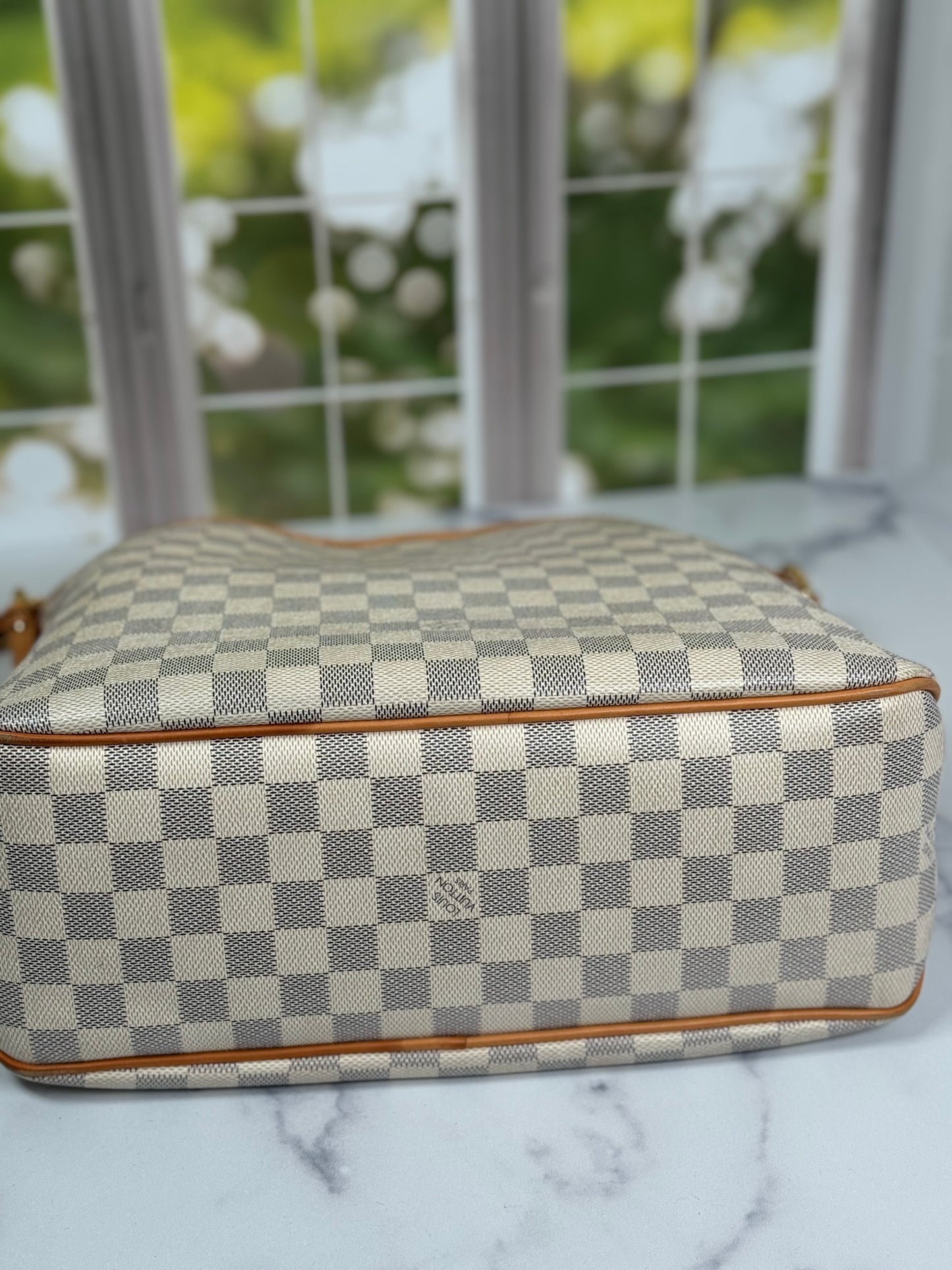 Preowned Louis Vuitton Delightful PM size Damier Azur