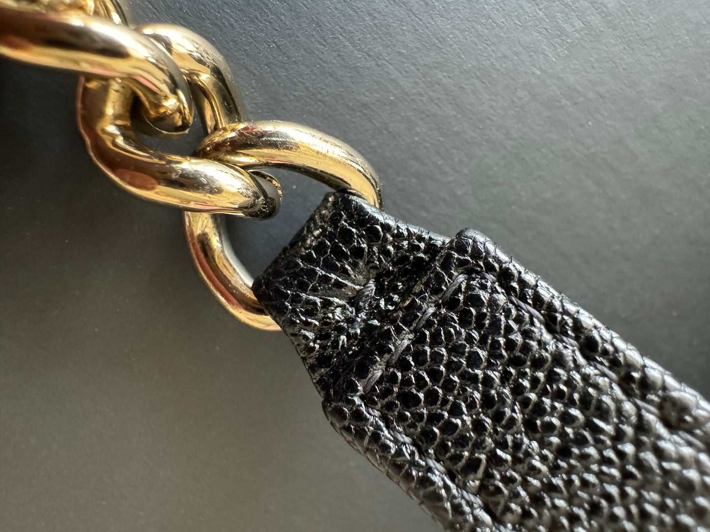 Circa 2019 SC-A81969 Chanel Le Boy Wallet on Chain WOC Shiny Black Caviar (Embossed/Pebbled Grained Calfskin)/Viscose Inner Lining/MSHLG-Metal Shiny Light Gold Hardware  (SN 28)