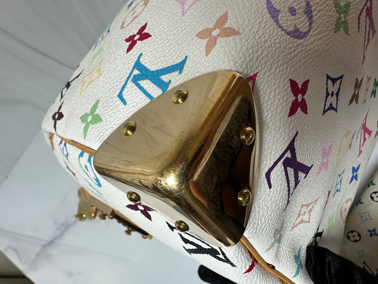 Pre-owned Louis Vuitton Speedy Murakami White