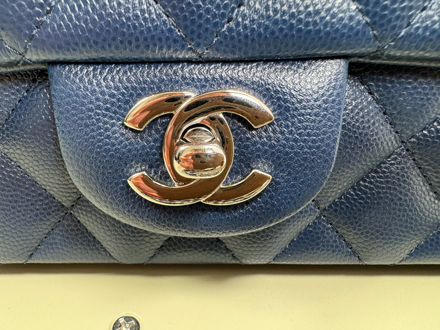 Preowned Chanel Mini Rectangular Caviar Leather