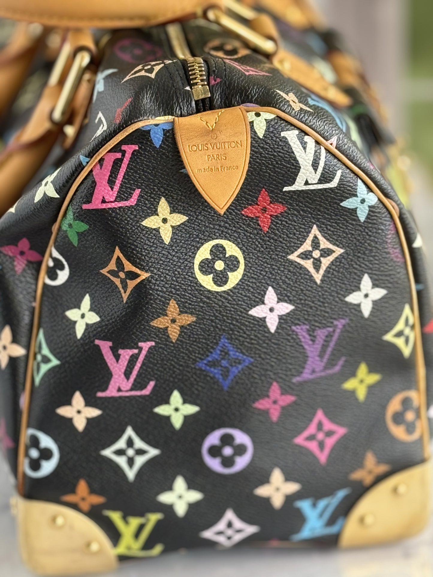 Pre-Owned Louis Vuitton Multicolor Speedy Noir