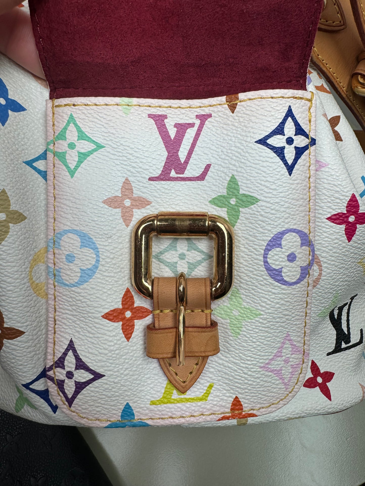 Pre-Owned Louis Vuitton Multicolor Bucket Drawstring Petit