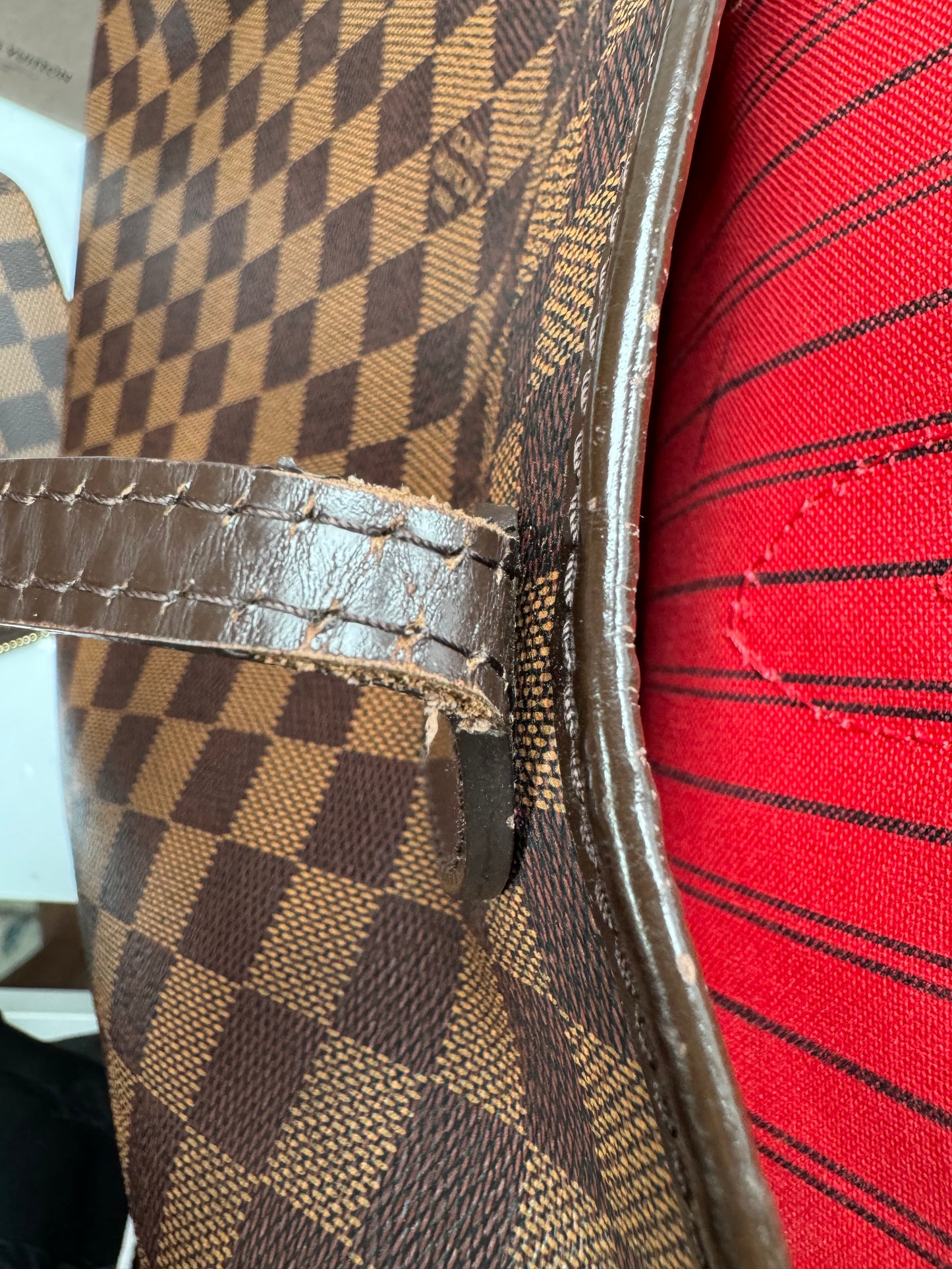 Preowned Louis Vuitton Neverful Damier Ebene