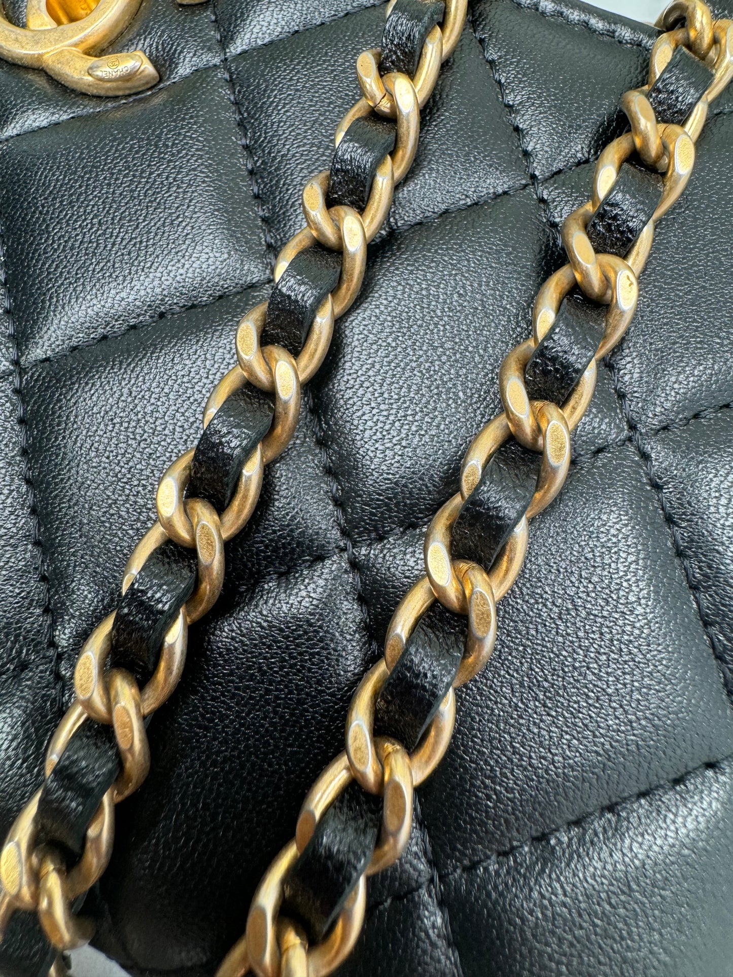 Preowned Chanel Clutch With Chain Microchip