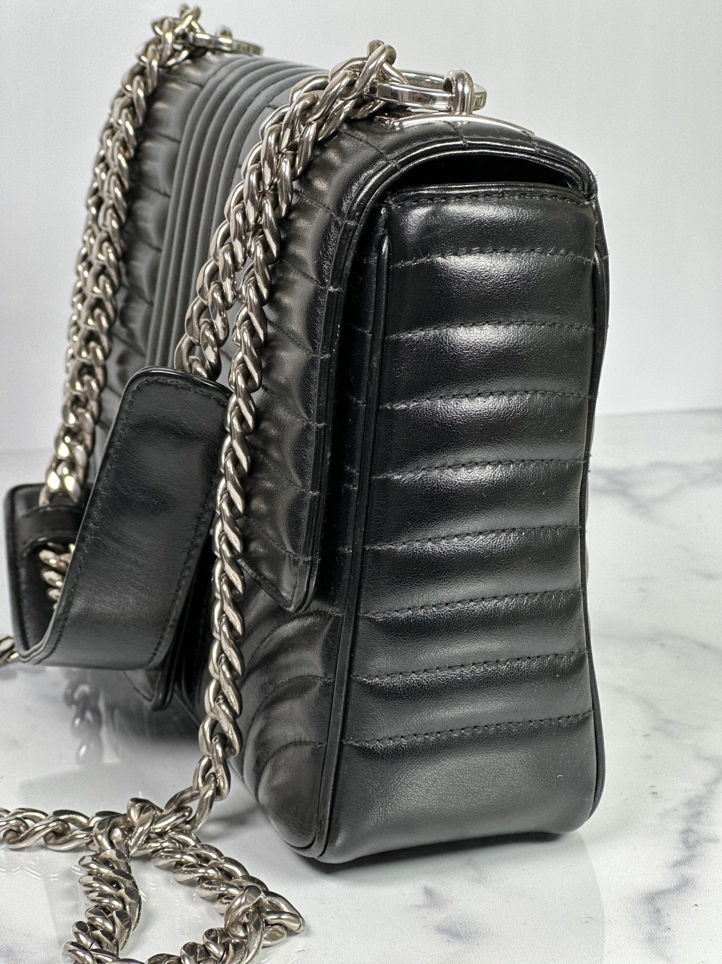 Pre-Owned Prada Chain Flap Bag Large