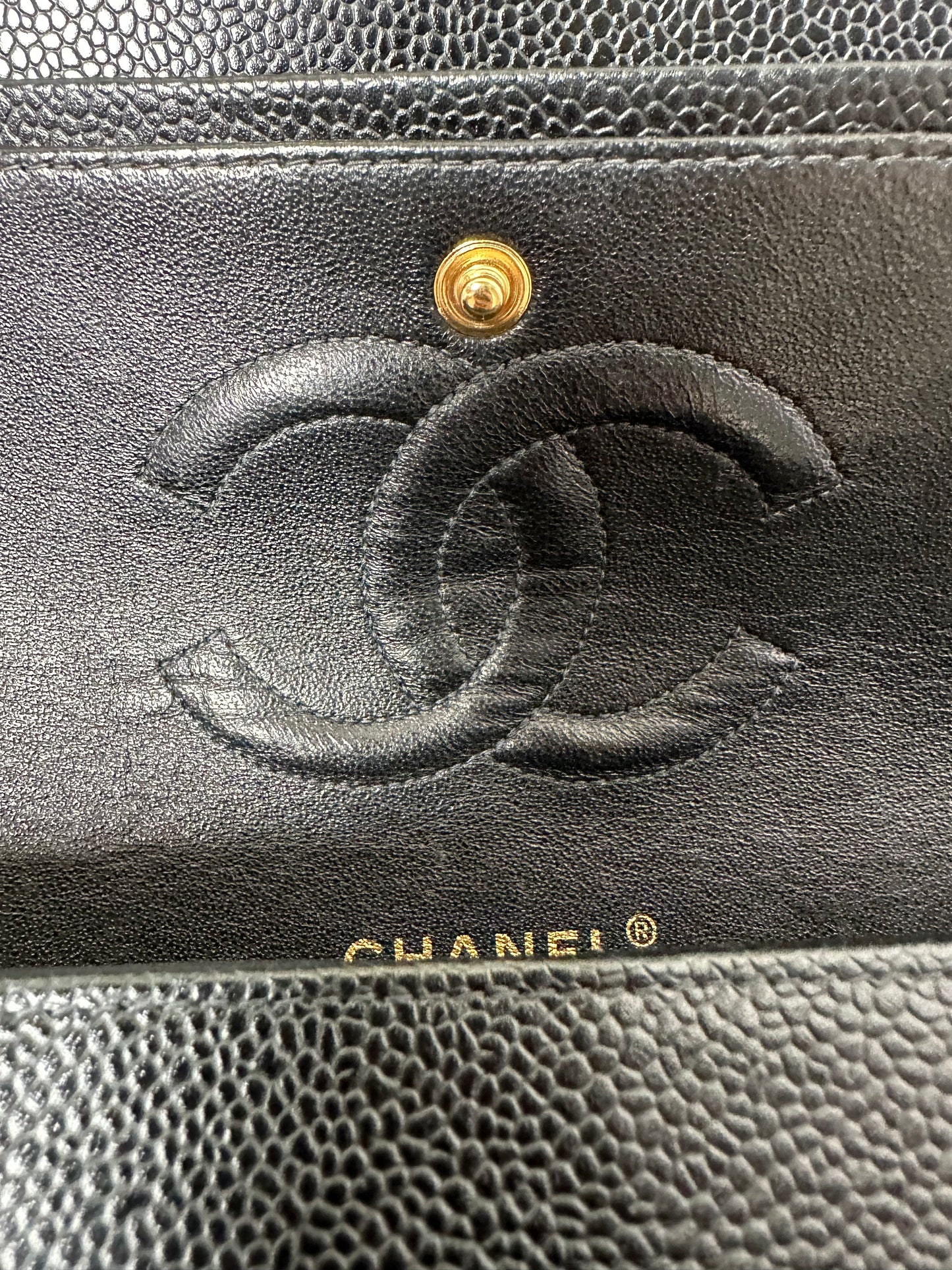 Preowned Vintage Chanel Classic Double Flap Medium GHW 8854609