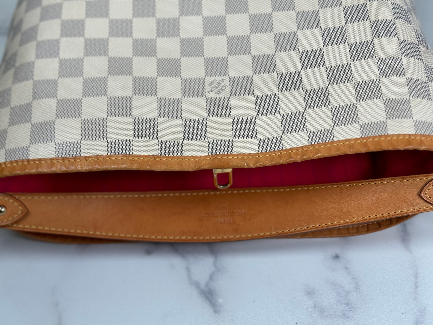 Preowned Louis Vuitton Delightful PM size Damier Azur