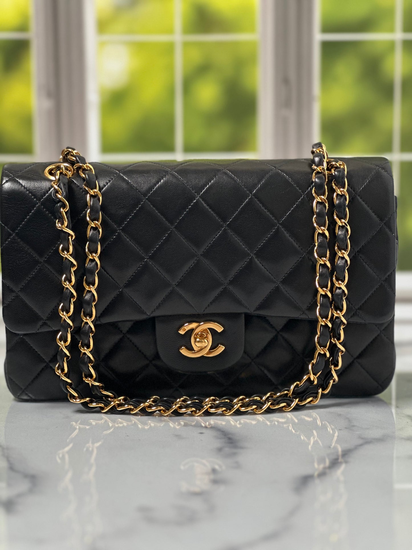 Preowned Chanel Classic Double Flap Lambskin GHW