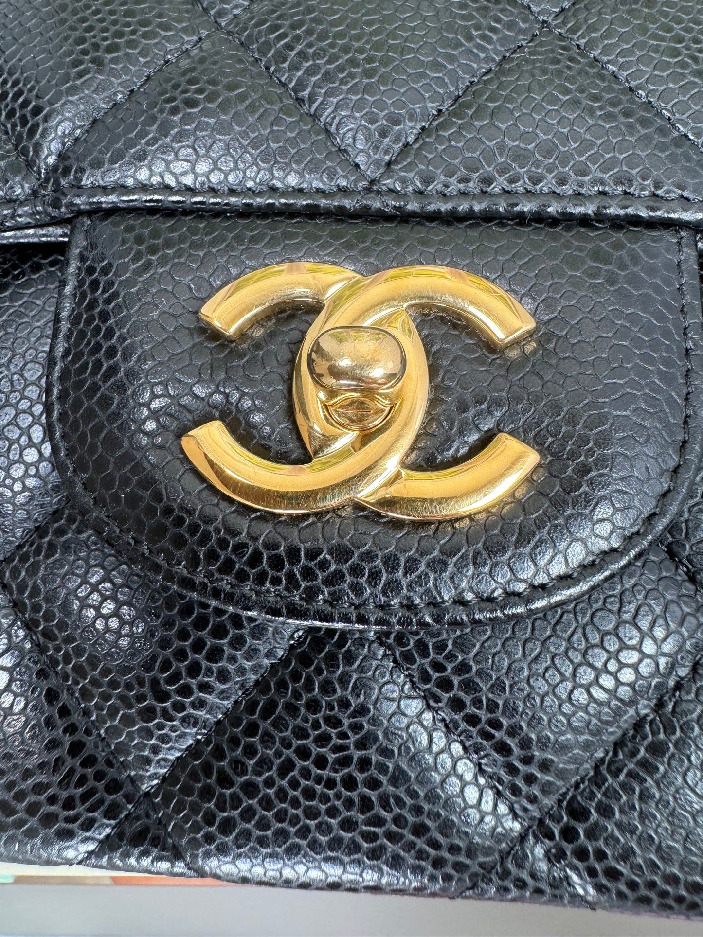 Preowned Chanel Jumbo Single Flap Caviar GHW