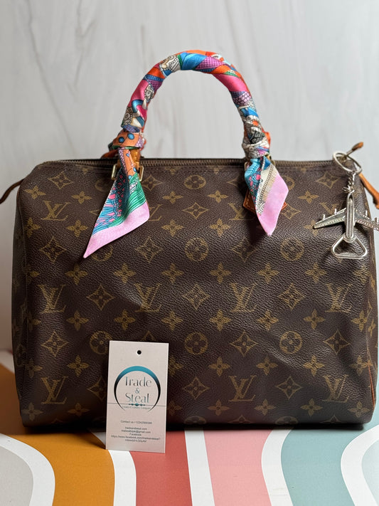 Preowned Vintage Speedy 30 monogram