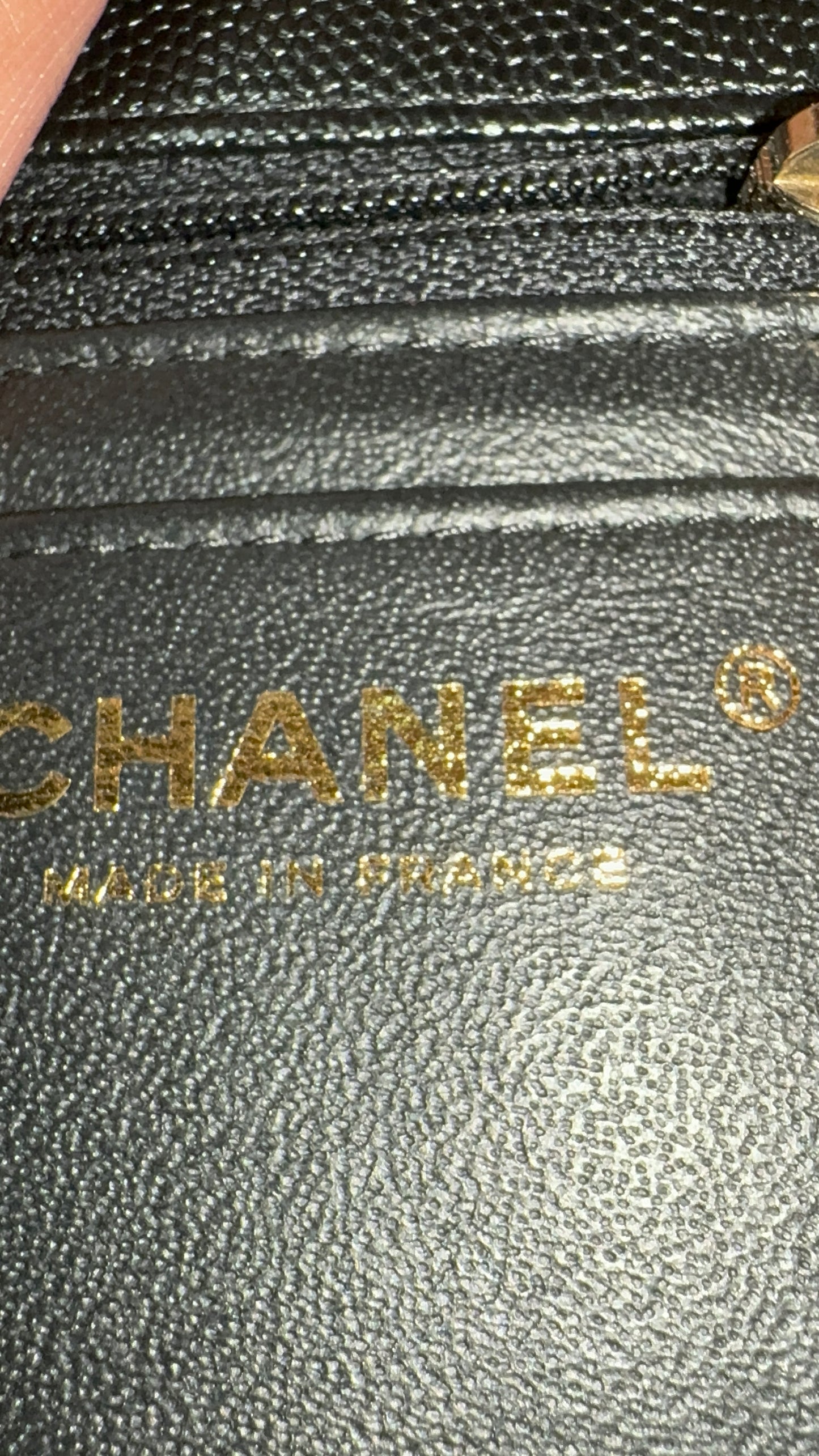 Preowned Chanel 17B Mini Rectangular Chevron GHW