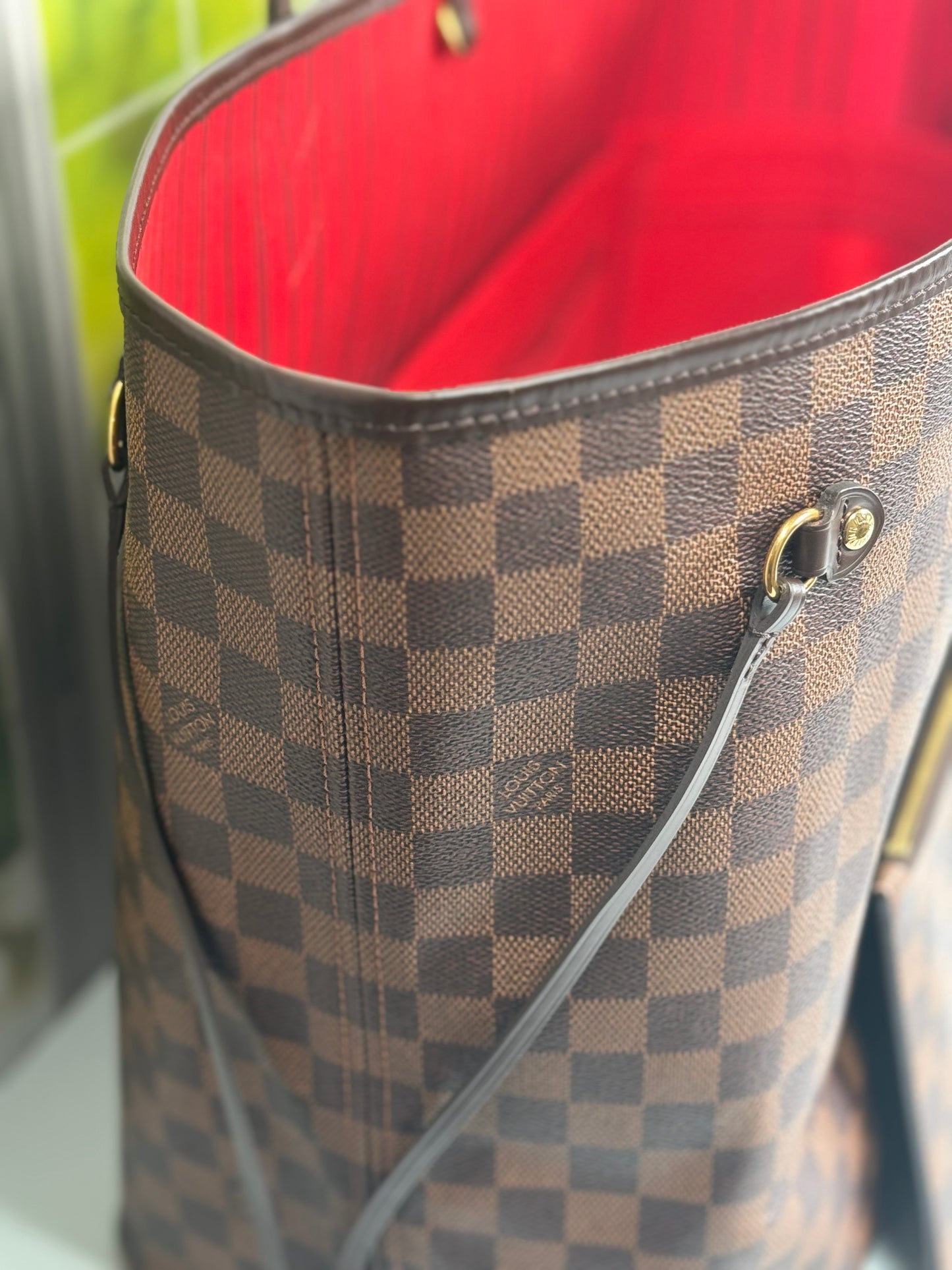 Preowned Neverful Damier Ebene GM size