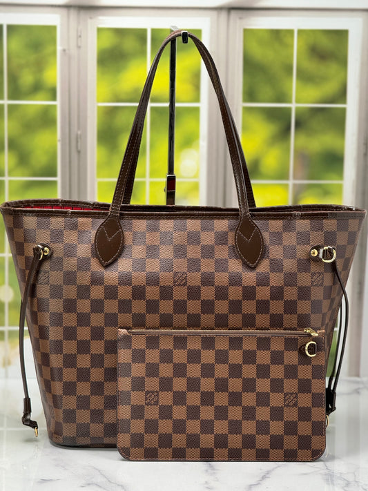 Preowned Louis Vuitton Neverful Damier Ebene