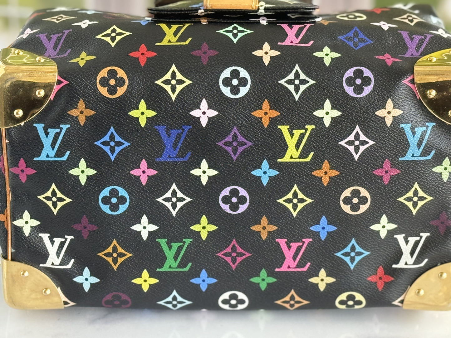 Pre-Owned Louis Vuitton Multicolor Speedy Noir