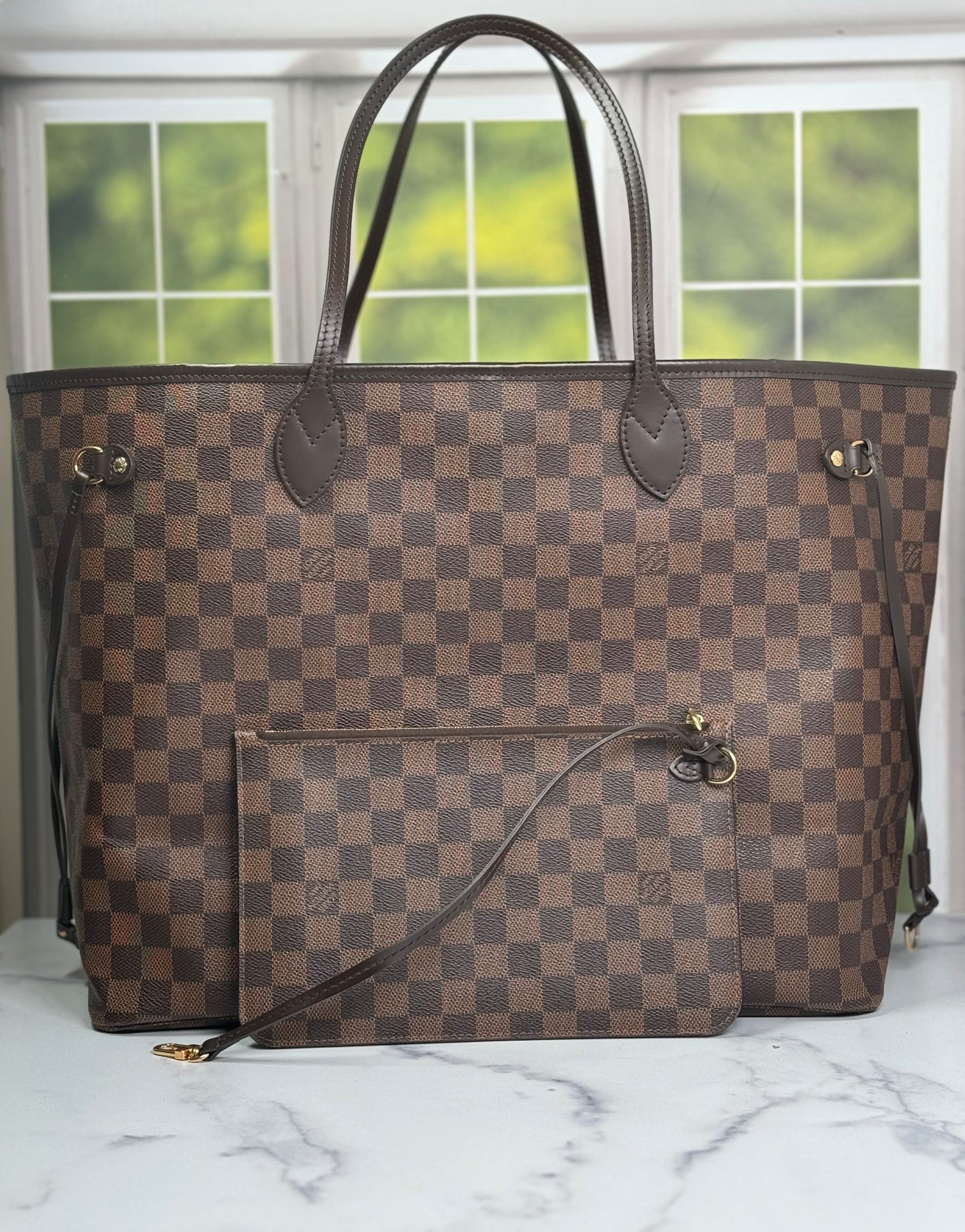 Preowned Neverful Damier Ebene GM size