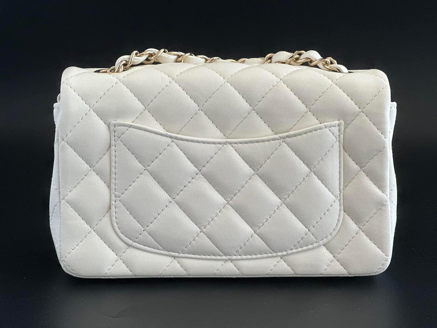 Preowned Chanel Mini Rectangular LGHW Microchip